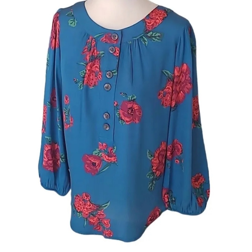Maeve Anthropologie Kalas Henley Blouse XS - Picture 8 of 11